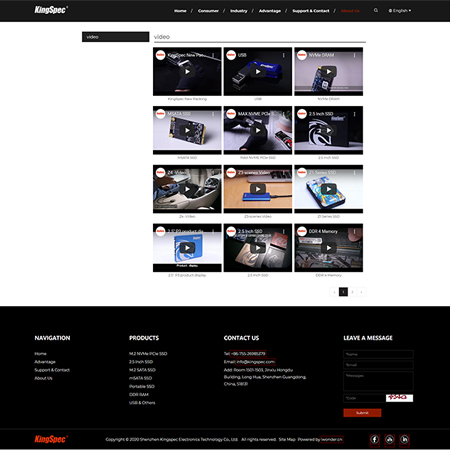 Kingspec Launches New Exhibition And Video Page Sections on Website Kingspec Launches New Exhibition And Video Page Sections on Website
