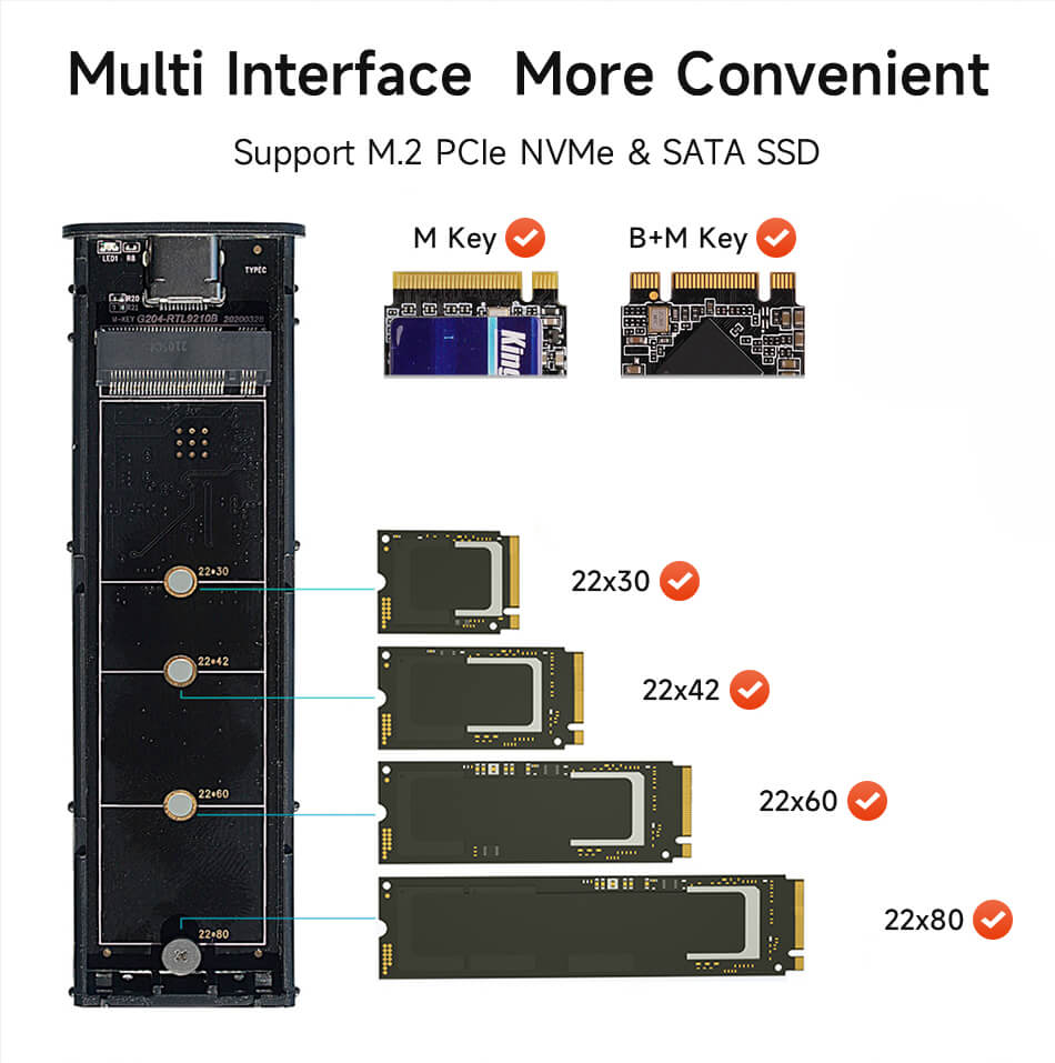 M.2 NVMe 2 in 1 Enclosure M.2 NVMe 2 in 1 Enclosure