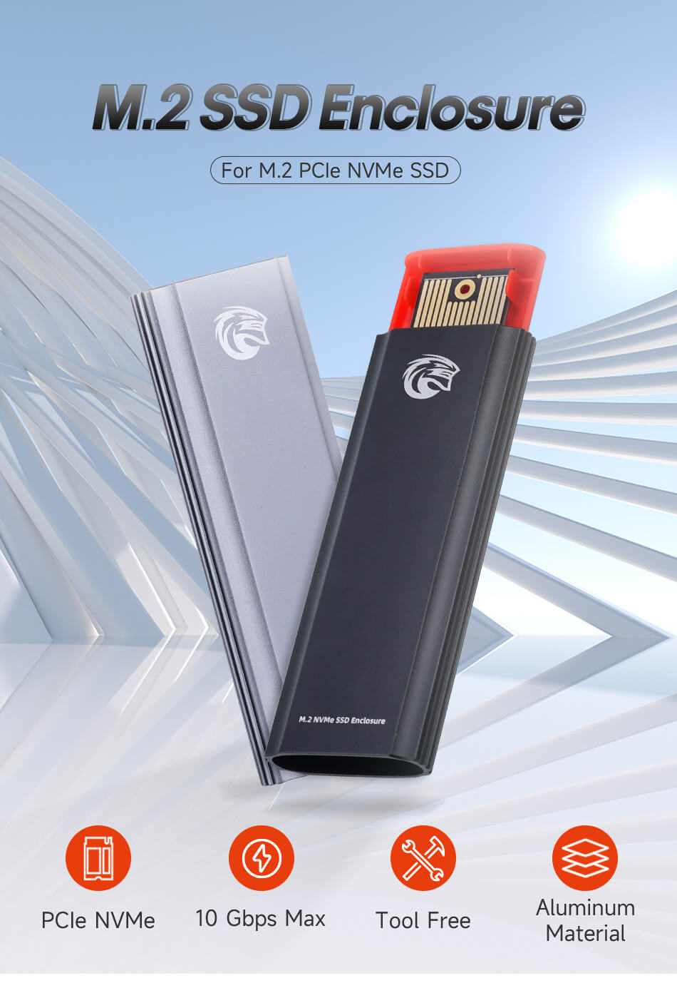 M.2 NVMe SSD エンクロージャ – 高速外部ストレージ ソリューション
