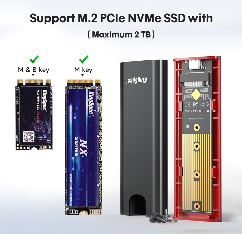 M.2 NVMe SSD エンクロージャ – 高速外部ストレージ ソリューション