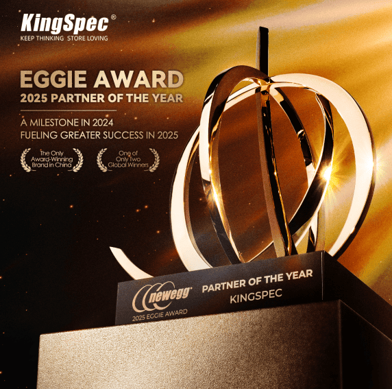 KingSpec คว้ารางวัล EGGIE AWARD จาก Newegg: พันธมิตรแห่งปี 2025 – ยกย่องนวัตกรรมและคุณภาพในโซลูชันการจัดเก็บข้อมูล